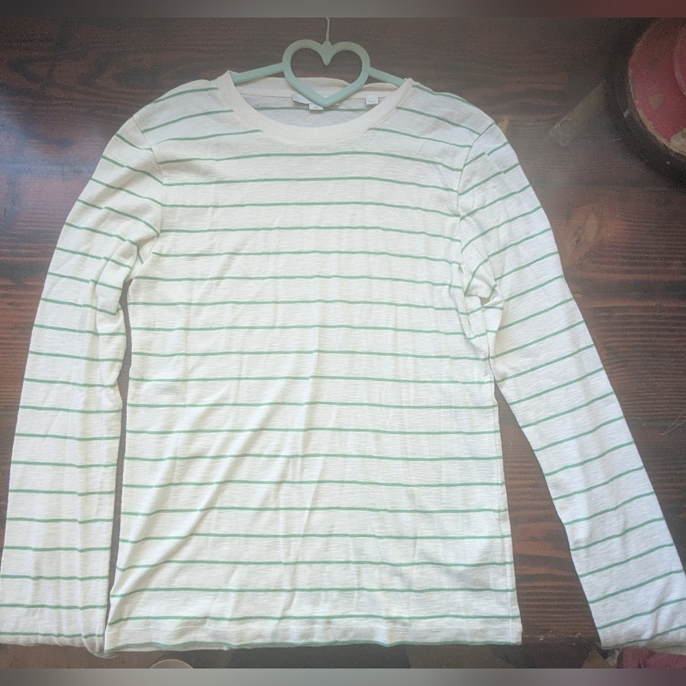Vince Long Sleeve Striped Tee (Women’s Large)